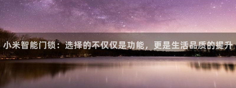 开丰娱乐若七九九：小米智能门锁：选择的不仅仅是功能，更是生活