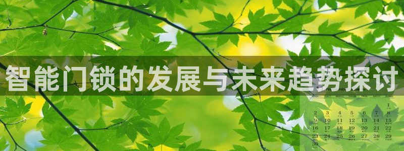 开丰娱乐登录：智能门锁的发展与未来趋势探讨