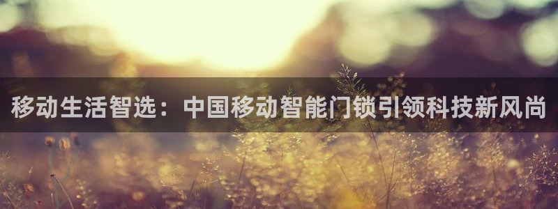 开丰娱乐日：移动生活智选：中国移动智能门锁引领科技新风尚
