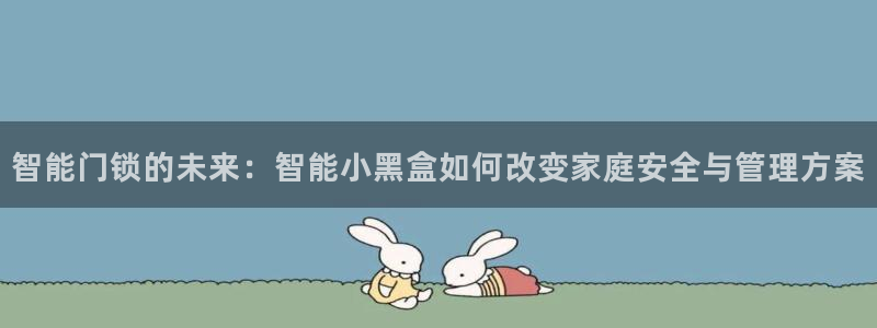下载开丰娱乐：智能门锁的未来：智能小黑盒如何改变家庭安全与管