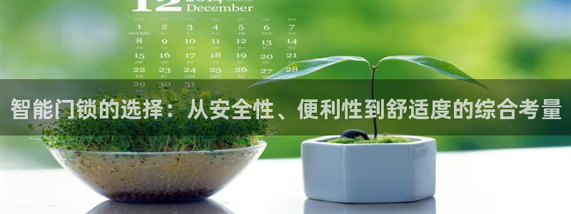 开丰娱乐月：智能门锁的选择：从安全性、便利性到舒适度的综合考